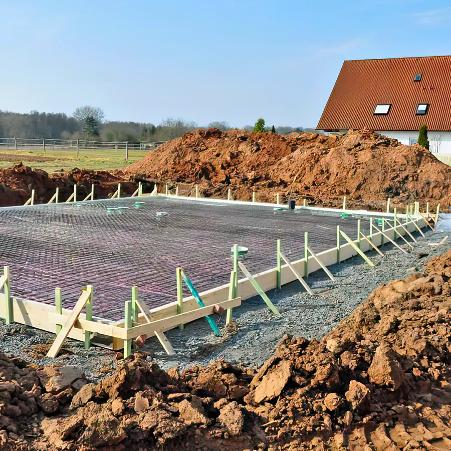 Betonplatten, Fundamente und Garagenbau